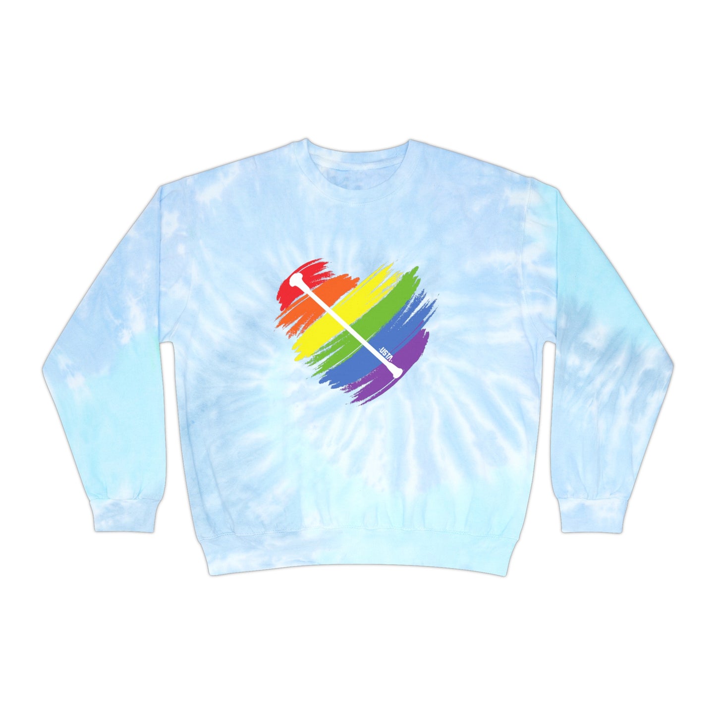 Rainbow Heart | Unisex Tie-Dye Sweatshirt