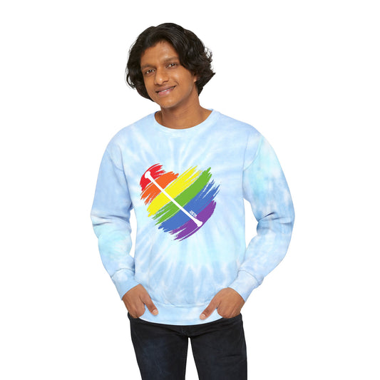 Rainbow Heart | Unisex Tie-Dye Sweatshirt